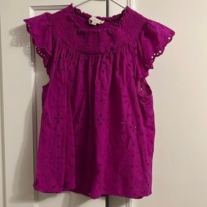 Ann Taylor LOFT purple blouse, Size Medium